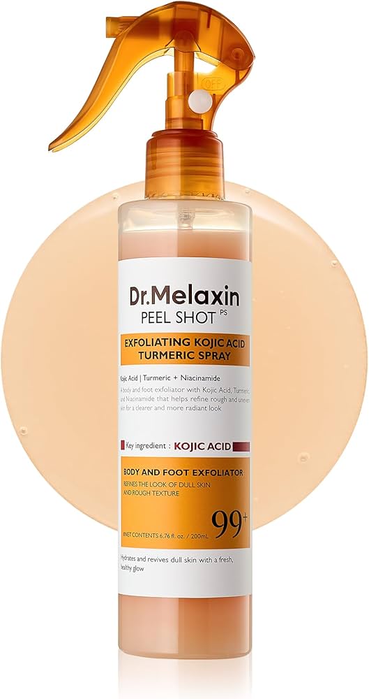 Dr. Melaxin Spray Exfoliante Corporal con Ácido Kójico | Elimina Piel Áspera, Manchas y Textura Rugosa
